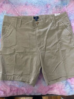 George Men's Khaki Flat Front Shorts - Light Tan